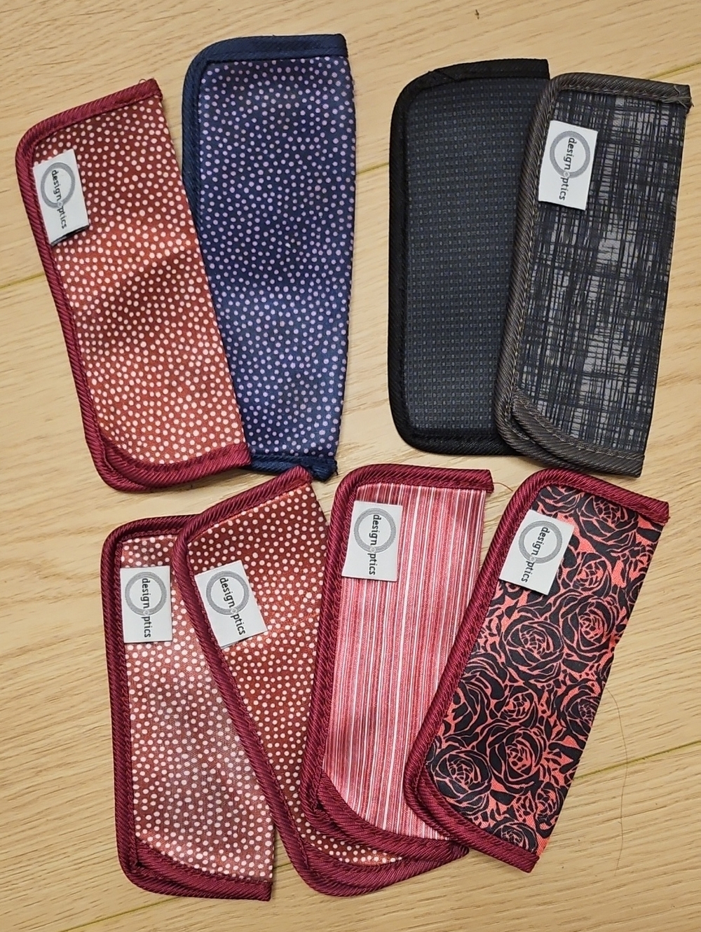 8 Pcs Colorful Eyeglass Cases....